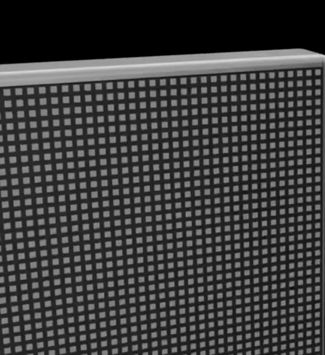 Närbild på LED-modulens pixelmatris