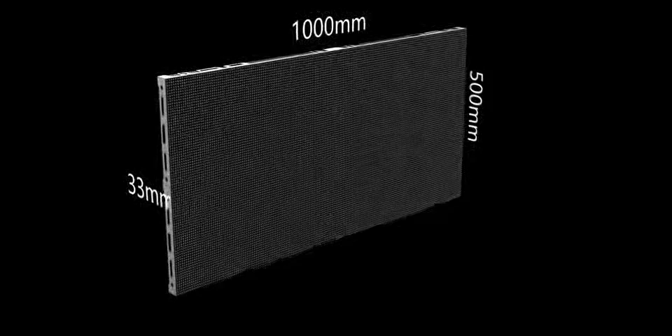 Panel med måtten 1000 mm, 500 mm och 33 mm utsatta